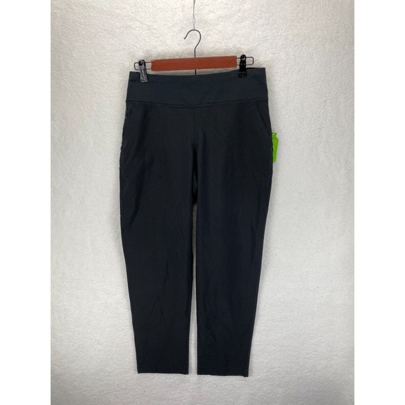 Lands'‎ End Yoga Pants Adult Size XS/P 2-4 Black Cropped Bottoms Womens - Picture 1 of 9